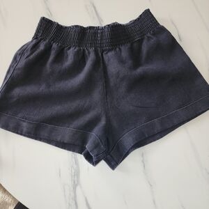 Reformation Charcoal Elastic Waist Shorts